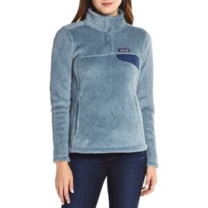 Woman Patagonia Retool Snap Closure Cold Weather Fleece Fuzzy Pullover Small